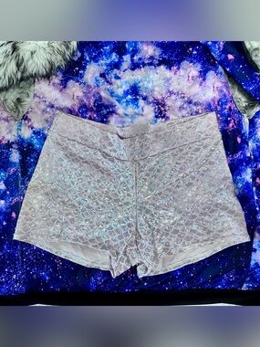 Coquetry Clothing Iridescent Pink booty shorts
